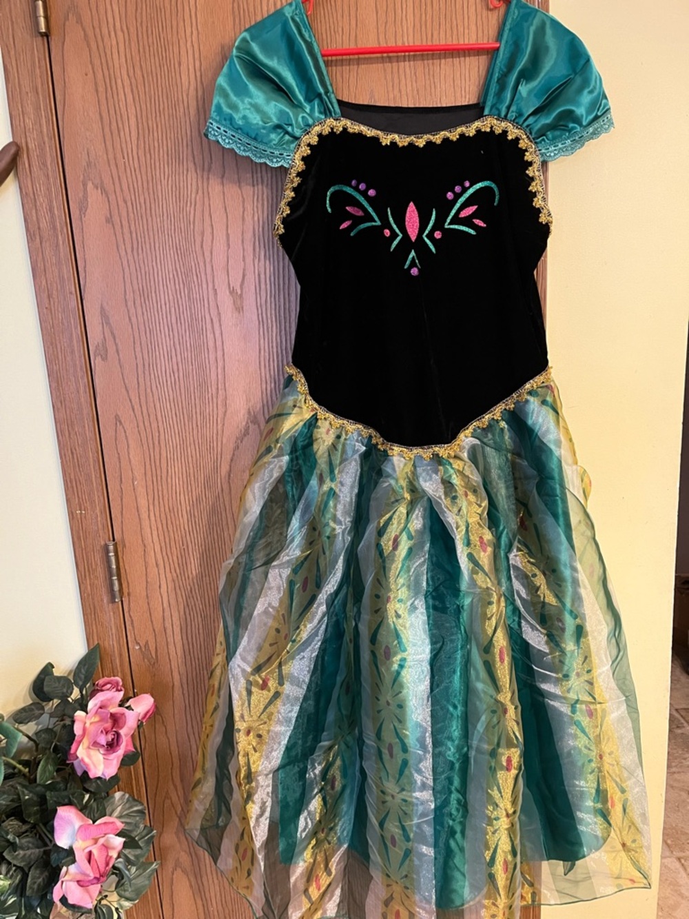 Womens Teal & Black Princess Costume Dress - Brand: